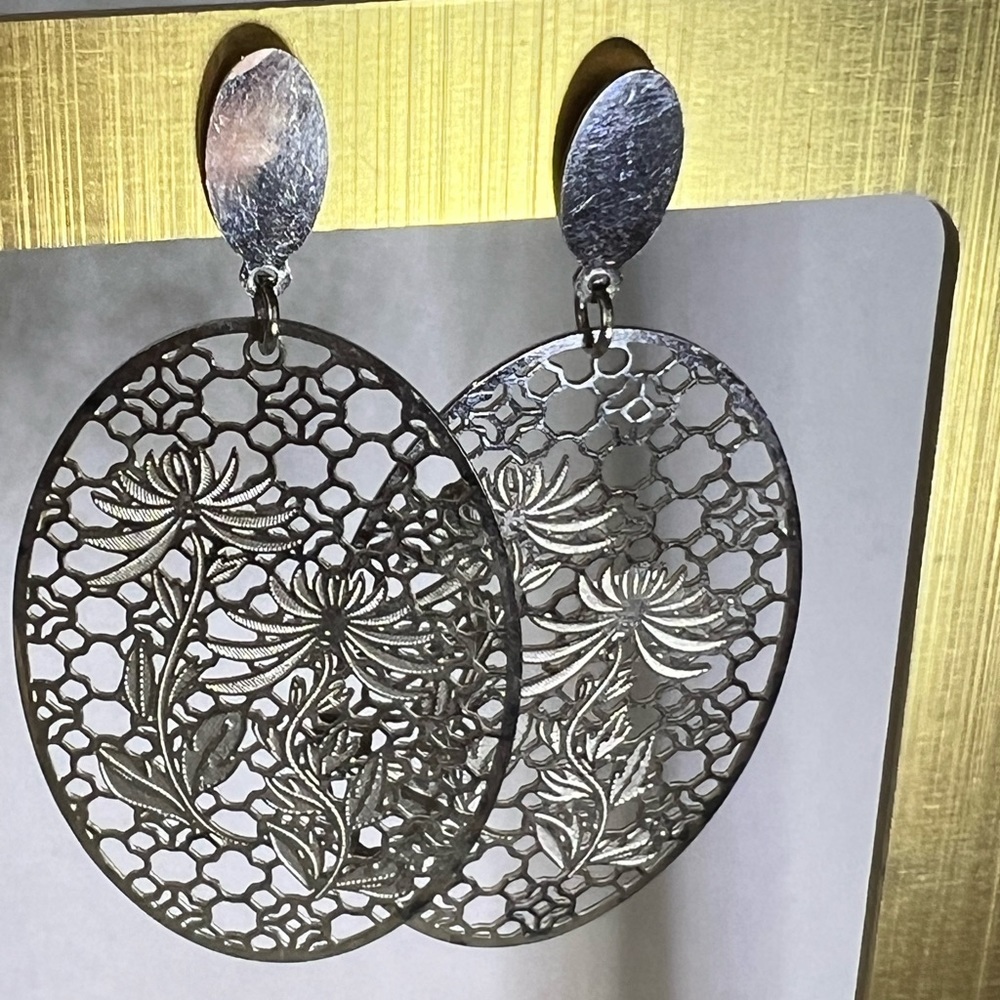 Steeltime NY Vintage Stainless Steel Earrings, with incredible design & details